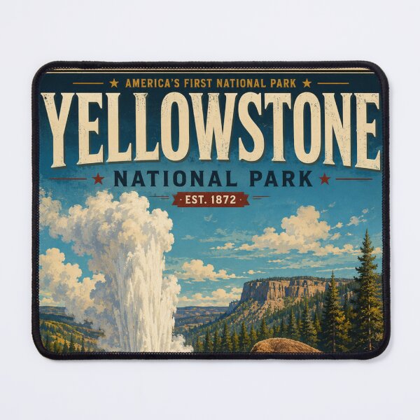 Item preview, Yellowstone National Park Vintage Travel Poster designed and sold by SlanPOD.