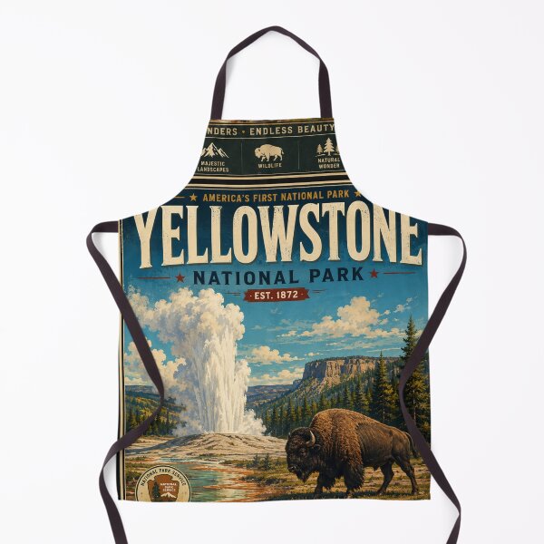 Item preview, Yellowstone National Park Vintage Travel Poster designed and sold by SlanPOD.