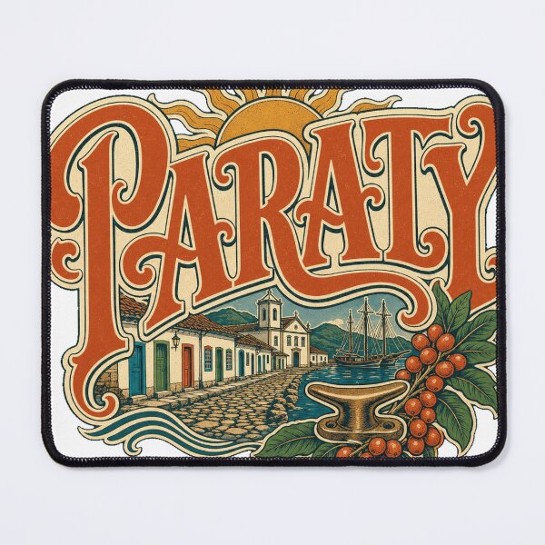 Item preview, Paraty Brazil Vintage Type Emblem Travel Art designed and sold by VisualArtsOasis.