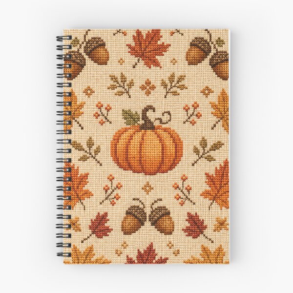 Item preview, Rustic Autumn Cross Stitch Embroidery Pattern designed and sold by Thai Vibe Studio.