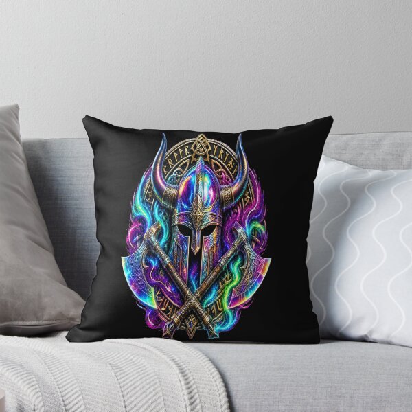 Item preview, Aurora Viking Helmet Rune Axe designed and sold by Inky Atlas.