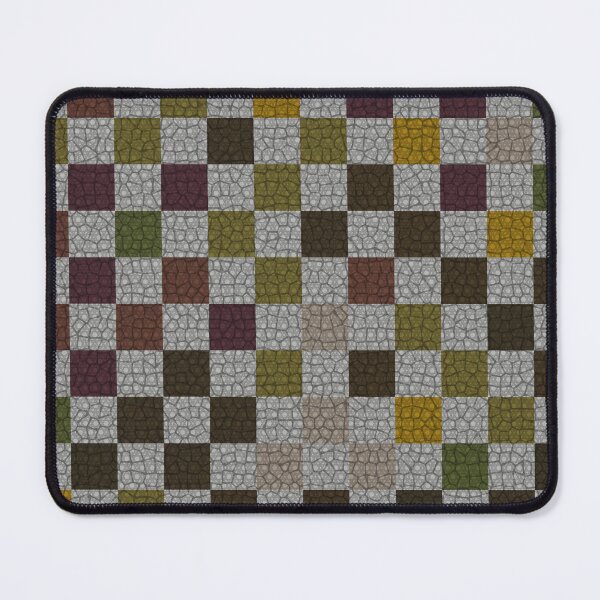 Item preview, Abstract Cracked Tile Mosaic Artwork Olive & Ochre Mosaic designed and sold by TexSta.