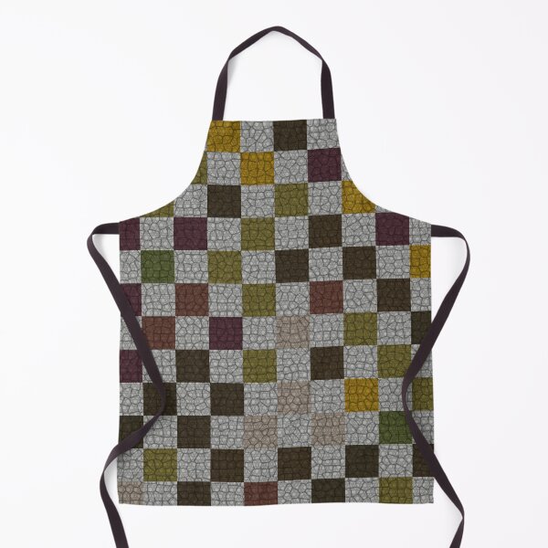 Item preview, Abstract Cracked Tile Mosaic Artwork Olive & Ochre Mosaic designed and sold by TexSta.