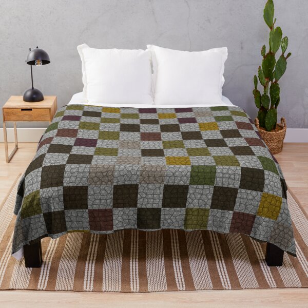 Item preview, Abstract Cracked Tile Mosaic Artwork Olive & Ochre Mosaic designed and sold by TexSta.
