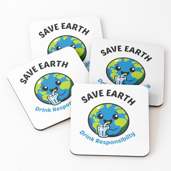 Item preview, Save Earth Drink Responsibly Eco Design designed and sold by Nuvoro Eco Awareness.