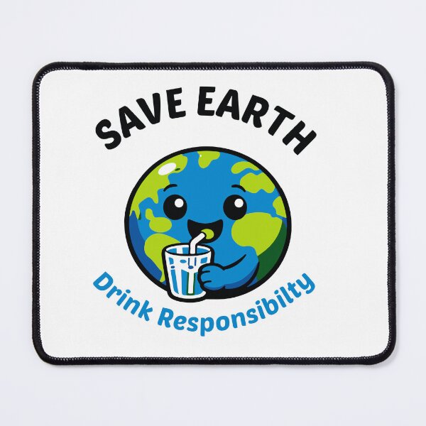 Item preview, Save Earth Drink Responsibly Eco Design designed and sold by Nuvoro Eco Awareness.