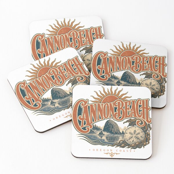 Item preview, Cannon Beach Oregon Retro Signpainter Lettering Art designed and sold by VisualArtsOasis.