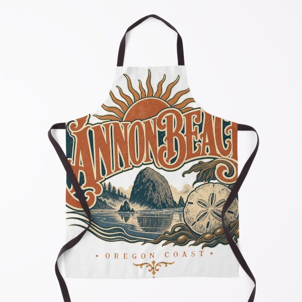 Item preview, Cannon Beach Oregon Retro Signpainter Lettering Art designed and sold by VisualArtsOasis.