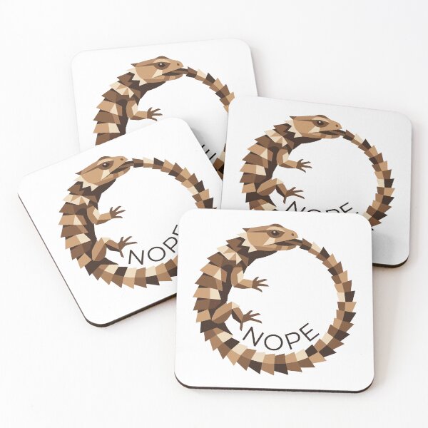 Item preview, Nope Meme Minimalist Armadillo Girdled Lizard Ouroboros designed and sold by Arc2020.