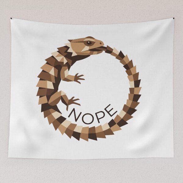Item preview, Nope Meme Minimalist Armadillo Girdled Lizard Ouroboros designed and sold by Arc2020.
