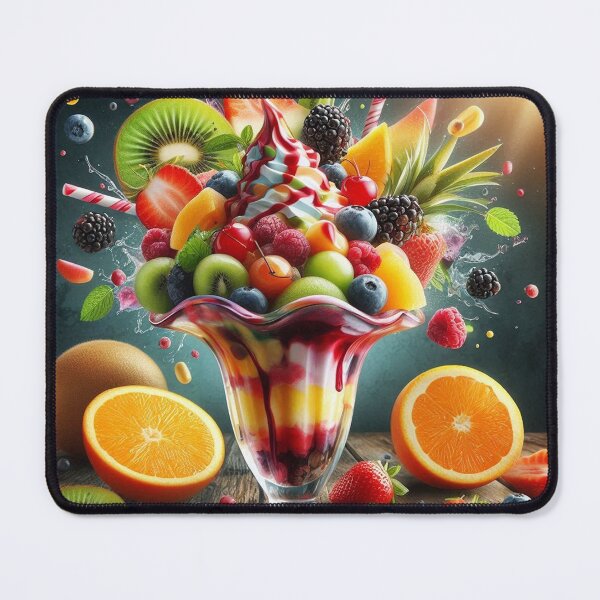 Item preview, Fruity taste explosion - ice cream sundae with summer fruits designed and sold by FotoworldEdel.
