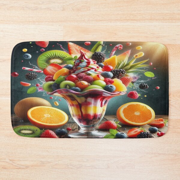 Item preview, Fruity taste explosion - ice cream sundae with summer fruits designed and sold by FotoworldEdel.