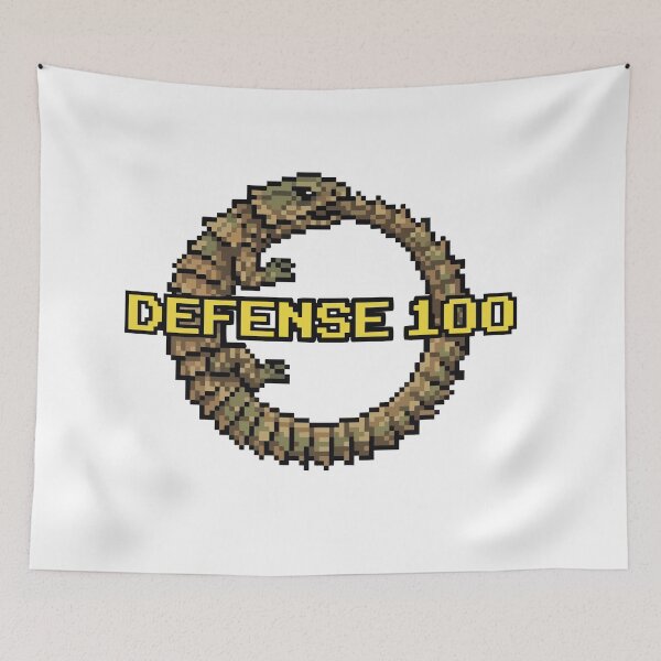 Item preview, Defense 100 Pixel Art Armadillo Girdled Lizard Gamer designed and sold by Arc2020.