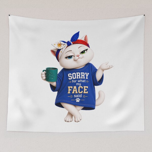 Item preview, Sorry for what my face said cat designed and sold by SHARAMDARA.