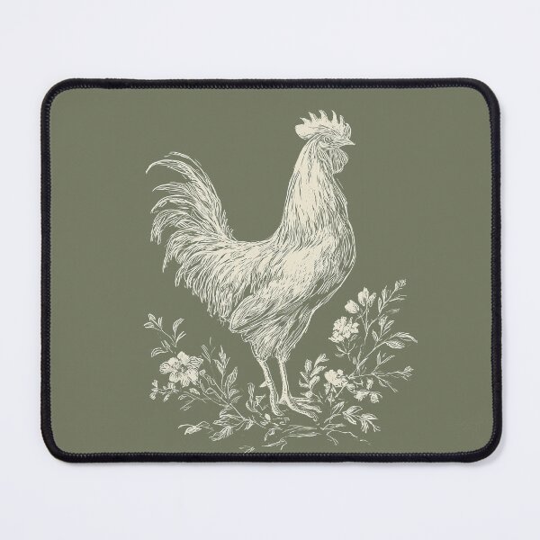 Item preview, Vintage Rooster Botanical Line Art designed and sold by GoodOldPrints4.