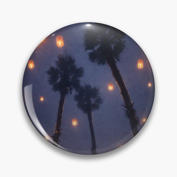 Item preview, Sky Lanterns Through the Mist – Fantasy Beach Palms designed and sold by Kimberly Palmer.