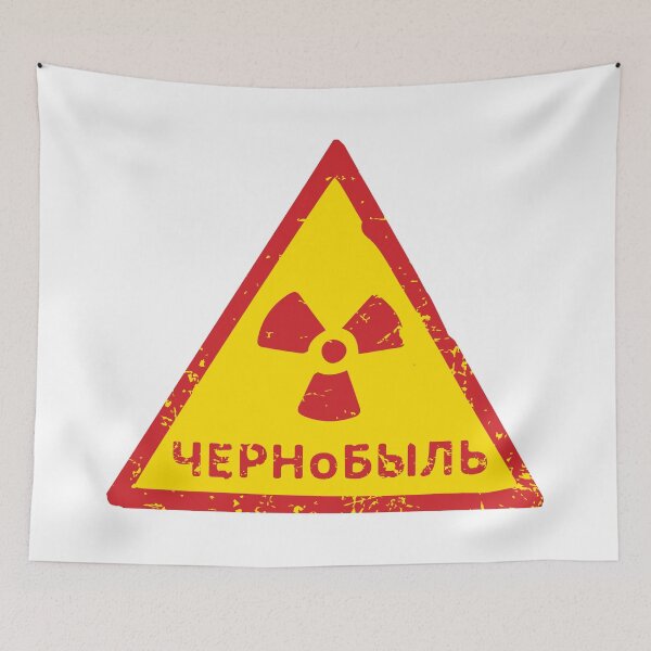 Item preview, Chernobyl Radiation Warning Sign Vintage Grunge Sticker designed and sold by VectorForge Studio.