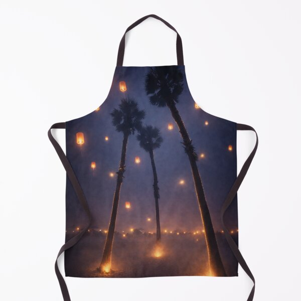 Item preview, Sky Lanterns Through the Mist – Fantasy Beach Palms designed and sold by Kimberly Palmer.