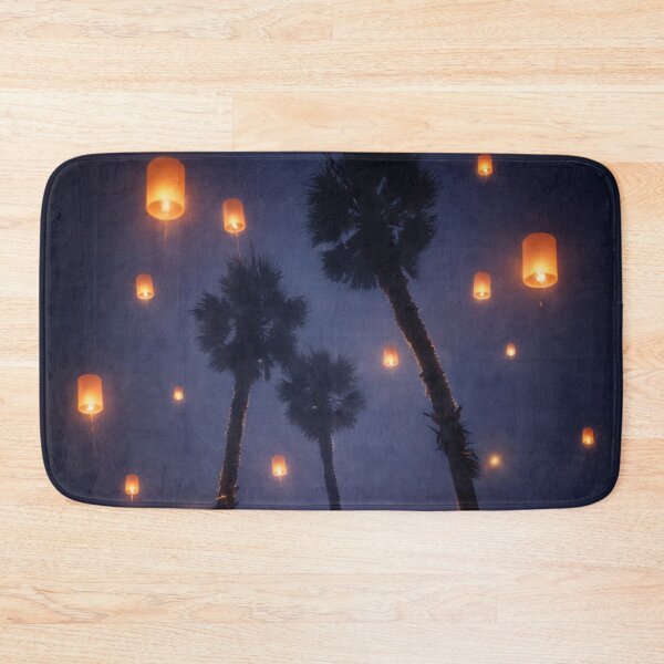 Item preview, Sky Lanterns Through the Mist – Fantasy Beach Palms designed and sold by Kimberly Palmer.
