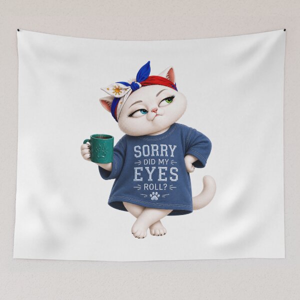 Item preview, Sorry did my eyes roll cat designed and sold by SHARAMDARA.