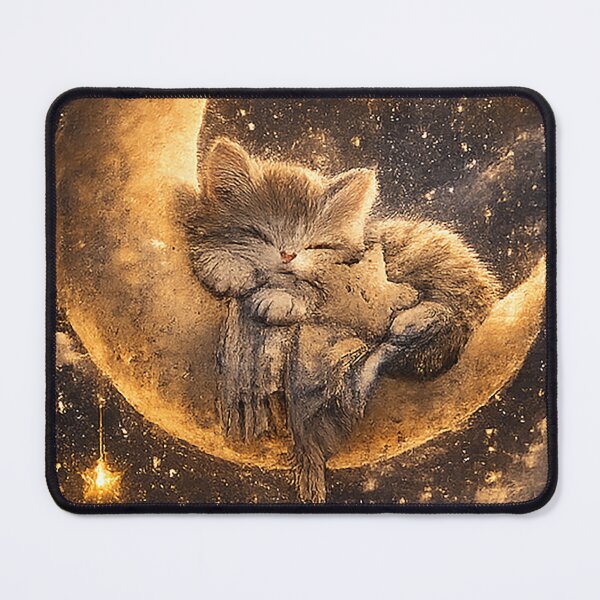 Item preview, Cozy Night Sky Cat Illustration designed and sold by Sara-Ai.