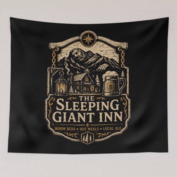 Item preview, The Sleeping Giant Inn Travelers Emblem designed and sold by agearb.