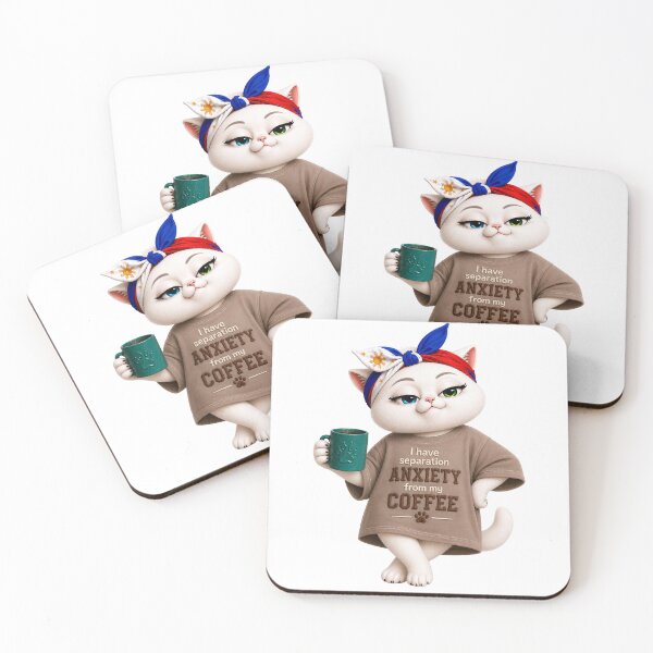 Item preview, I have separation anxiety from my coffee cat designed and sold by HOLLY MIYUKI.