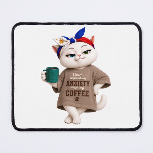 Item preview, I have separation anxiety from my coffee cat designed and sold by SHARAMDARA.
