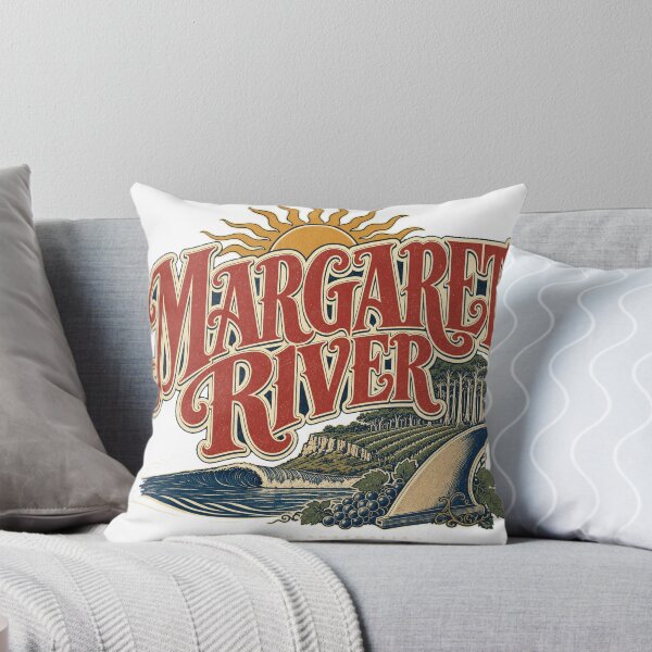 Artikelvorschau, Margaret River, Australien – Klassisches handgezeichnetes Reiseemblem entworfen und verkauft von VisualArtsOasis.