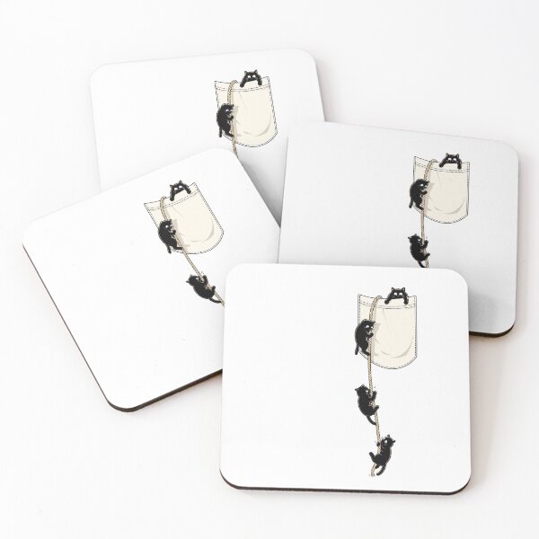 Item preview, Climbing Pocket Cats | Cute Black Cat Pocket Graphic  designed and sold by Wilcox PhotoArt.