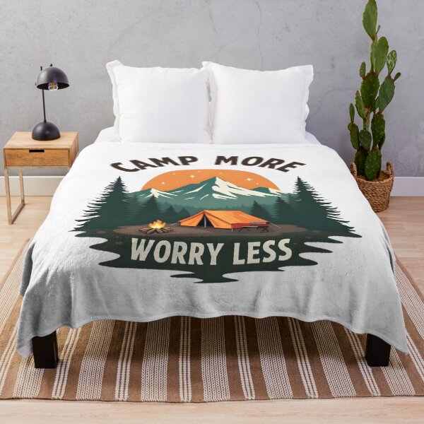 Item preview, Camp More, Worry Less designed and sold by SafariCreativeD.