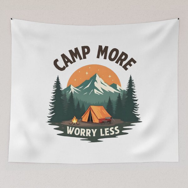 Item preview, Camp More, Worry Less designed and sold by SafariCreativeD.
