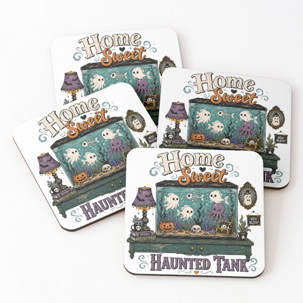 Item preview, Home Sweet Haunted Tank – Spooky Ghost Fish Aquarium designed and sold by TVPS17.