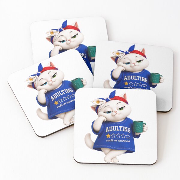 Item preview, Adulting not recommended cat designed and sold by HOLLY MIYUKI.