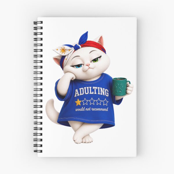 Item preview, Adulting not recommended cat designed and sold by SHARAMDARA.
