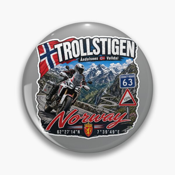 Item preview, Trollstigen The Troll Road Norway Sticker TShirt 04 designed and sold by OuterShellUK.