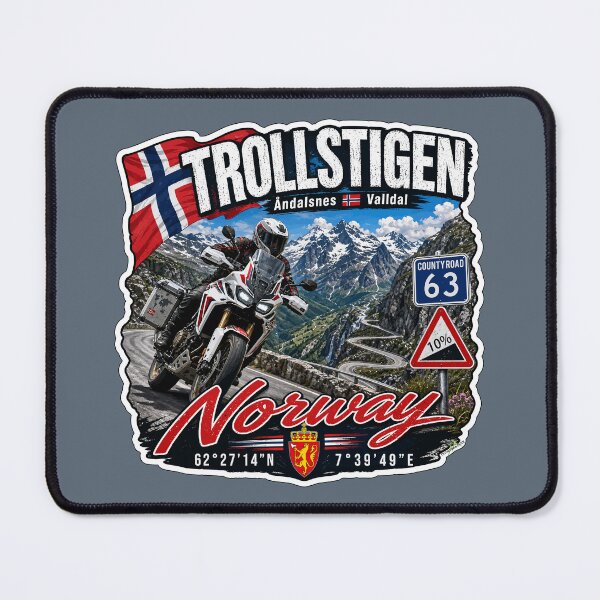 Item preview, Trollstigen The Troll Road Norway Sticker TShirt 04 designed and sold by OuterShellUK.