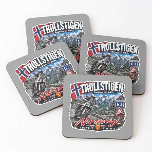 Item preview, Trollstigen The Troll Road Norway Sticker TShirt 04 designed and sold by OuterShellUK.