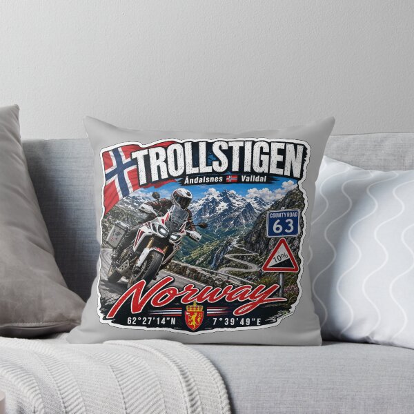 Item preview, Trollstigen The Troll Road Norway Sticker TShirt 04 designed and sold by OuterShellUK.