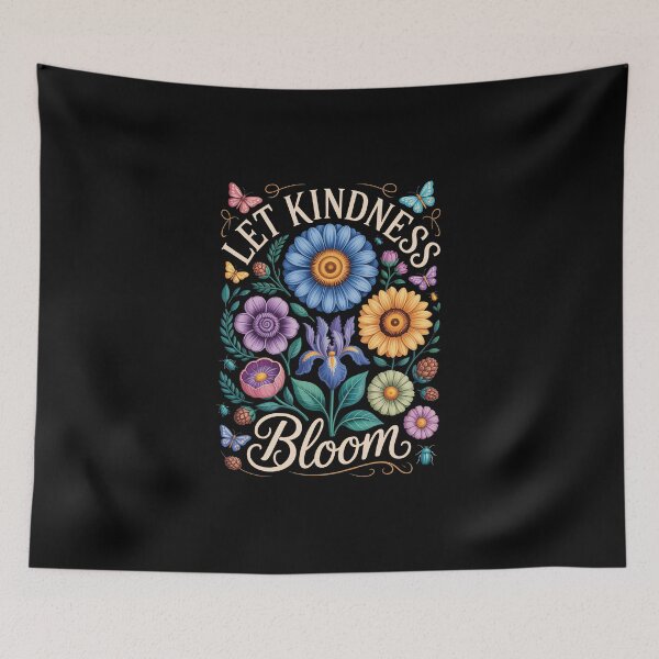 Item preview, Let Kindness Bloom – Floral Positive Quote  designed and sold by jkrphoto.
