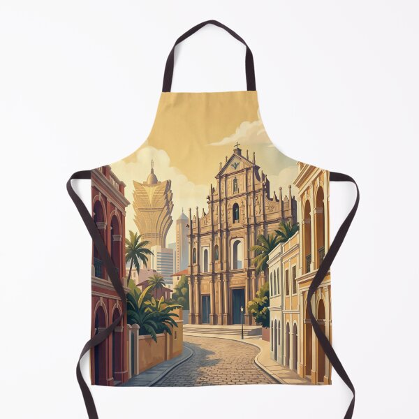 Item preview, Macau China Vintage Travel Poster – Ruins of St. Paul’s & Historic City Art designed and sold by Bomax121.