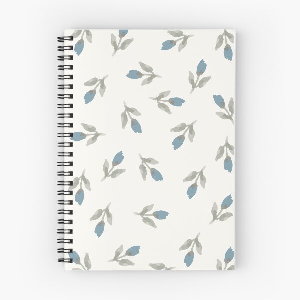 Item preview, Dusty Blue Tulips Pattern – Sage & Blue Floral Print designed and sold by FawnFeatherCo.