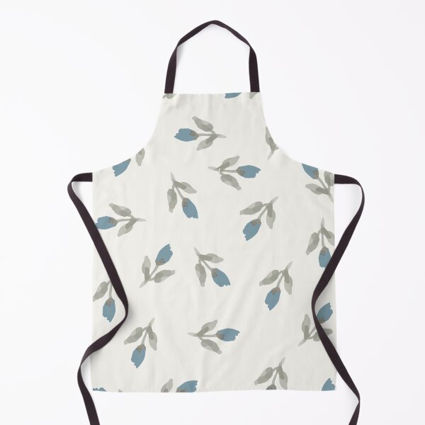 Item preview, Dusty Blue Tulips Pattern – Sage & Blue Floral Print designed and sold by FawnFeatherCo.