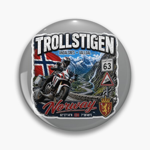 Item preview, Trollstigen The Troll Road Norway Sticker TShirt 05 designed and sold by OuterShellUK.