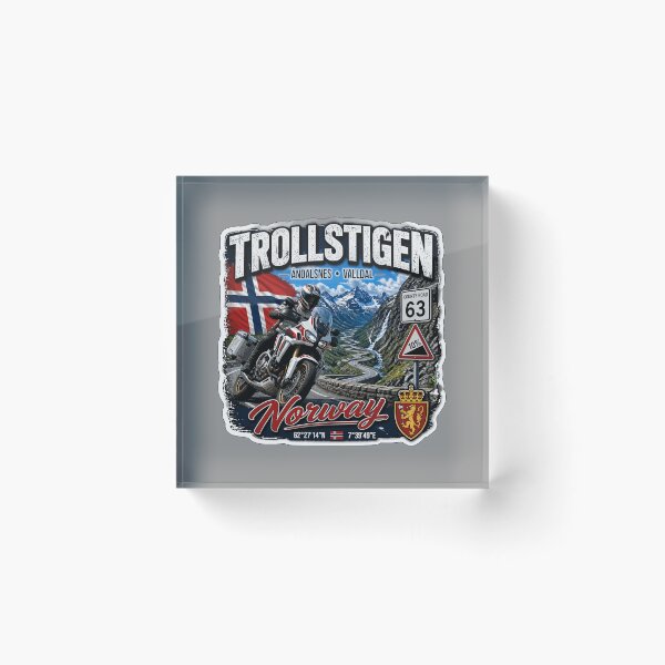 Item preview, Trollstigen The Troll Road Norway Sticker TShirt 05 designed and sold by OuterShellUK.