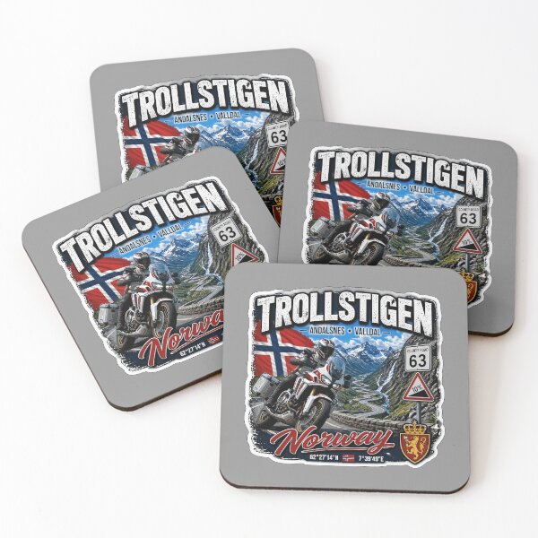 Item preview, Trollstigen The Troll Road Norway Sticker TShirt 05 designed and sold by OuterShellUK.