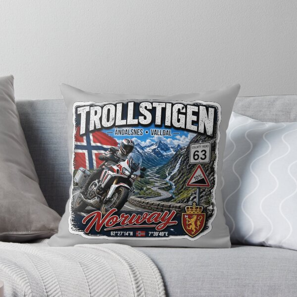 Item preview, Trollstigen The Troll Road Norway Sticker TShirt 05 designed and sold by OuterShellUK.