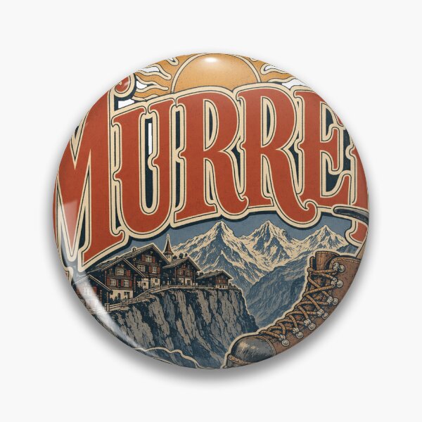 Item preview, Murren Switzerland Vintage Type Emblem Travel Art designed and sold by VisualArtsOasis.