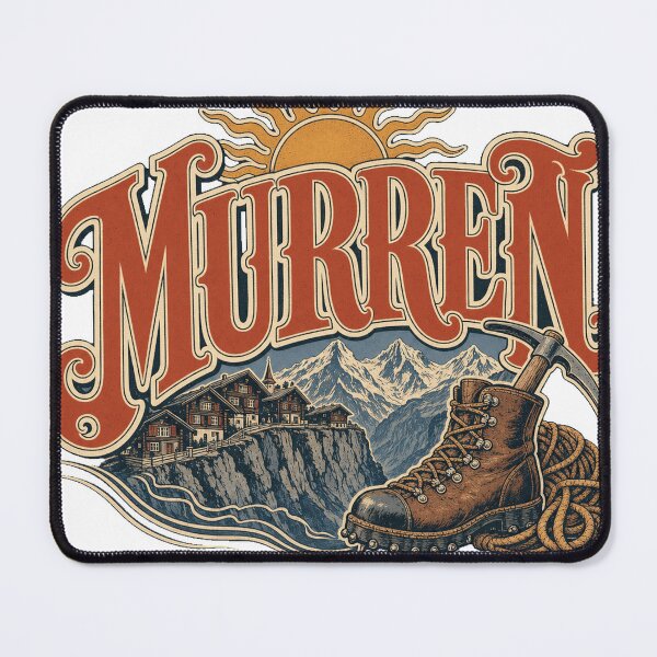 Item preview, Murren Switzerland Vintage Type Emblem Travel Art designed and sold by VisualArtsOasis.
