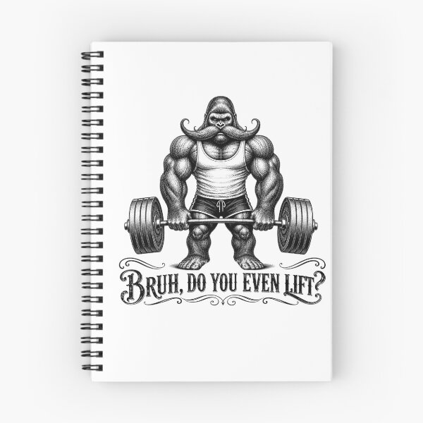 Item preview, Gorilla Weight Lifter with Mustache designed and sold by Fat Mustache Designs.